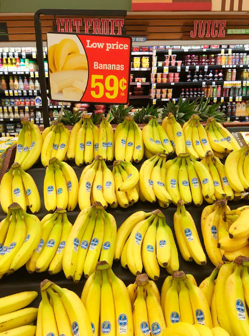Неорганические бананы в магазине Trader Joe’s стоят 0,59 $ за 450 г. На вкус такие же, как в России