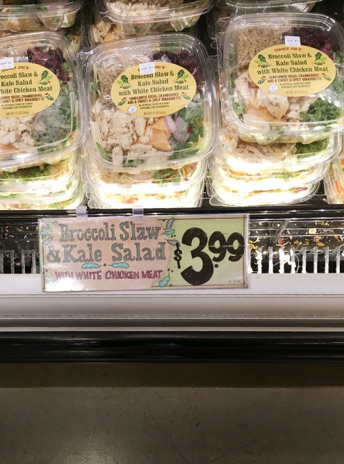 Готовый салат с курицей стоит 3,99 $
