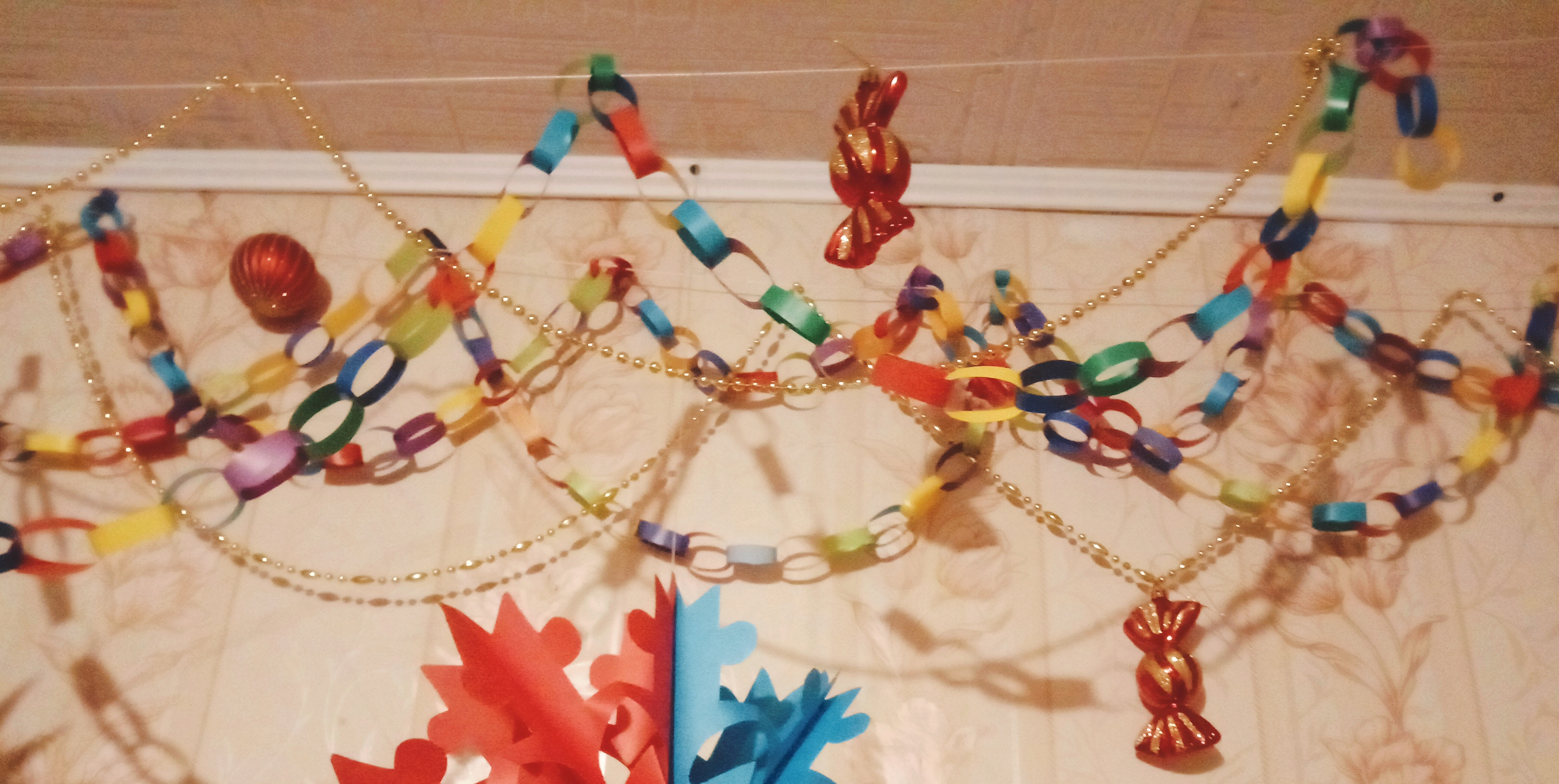 Ручная работа: новогодняя ретро-гирлянда за 418 ₽