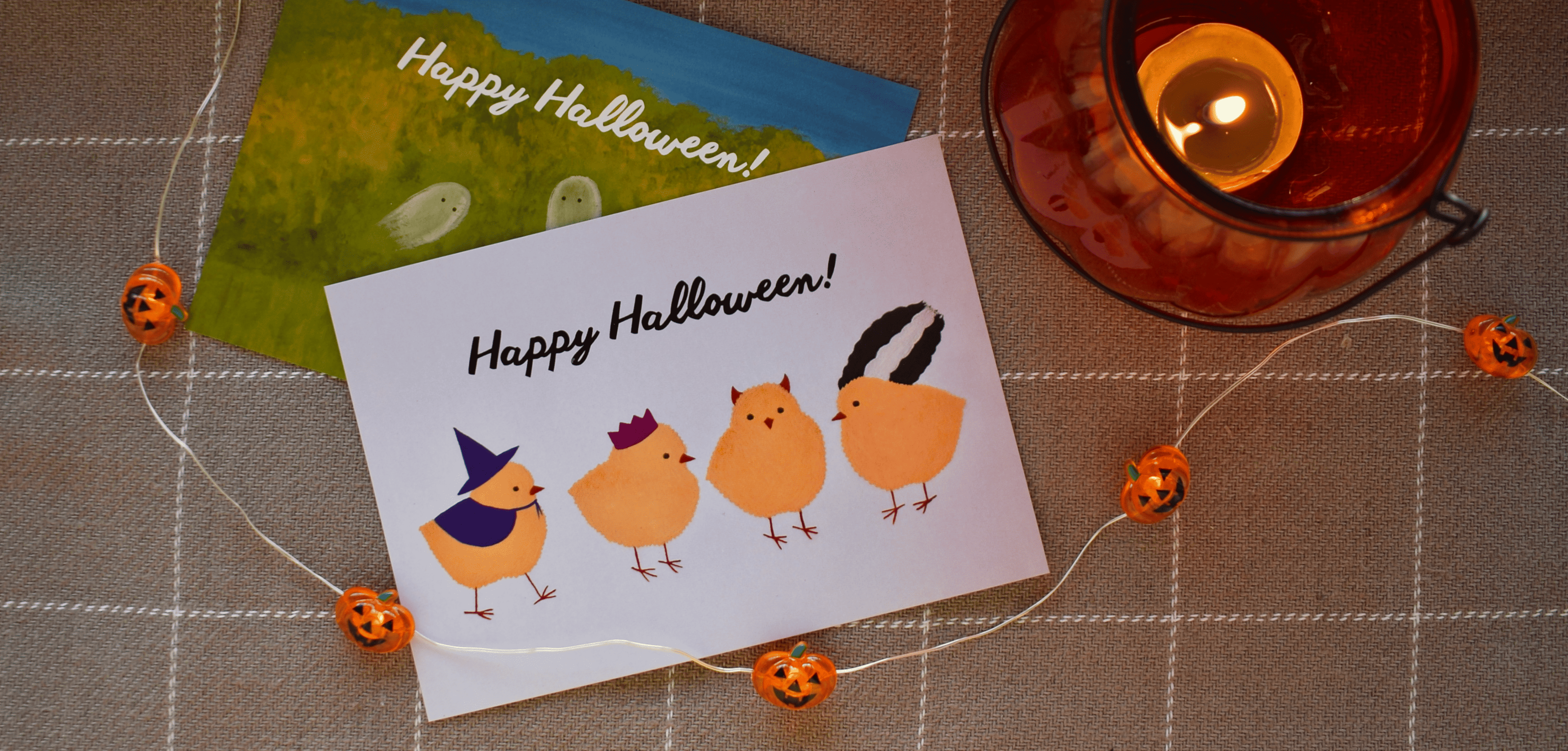 Ручная работа: открытка на Хеллоуин