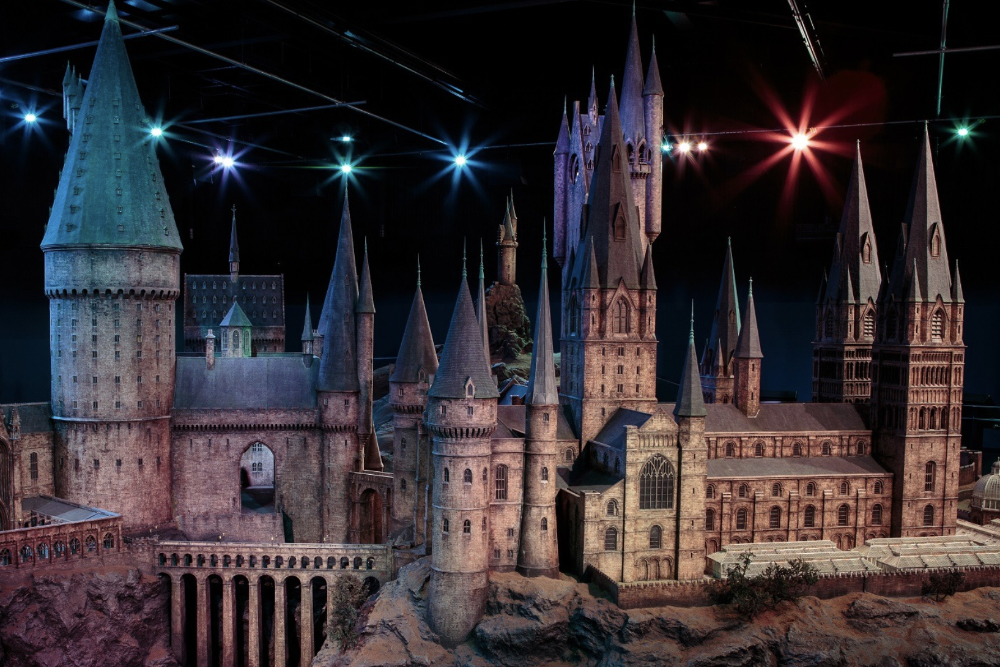 Модель Хогвартса, которую использовали для сцен, где замок виден издалека. Источник: wbstudiotour.co.uk