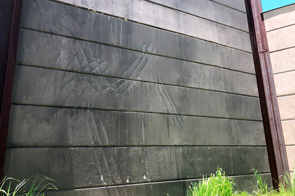 Стена вольера Индоминуса рекса, сохраненного в джунглях после съемок фильма «Мир юрского периода»