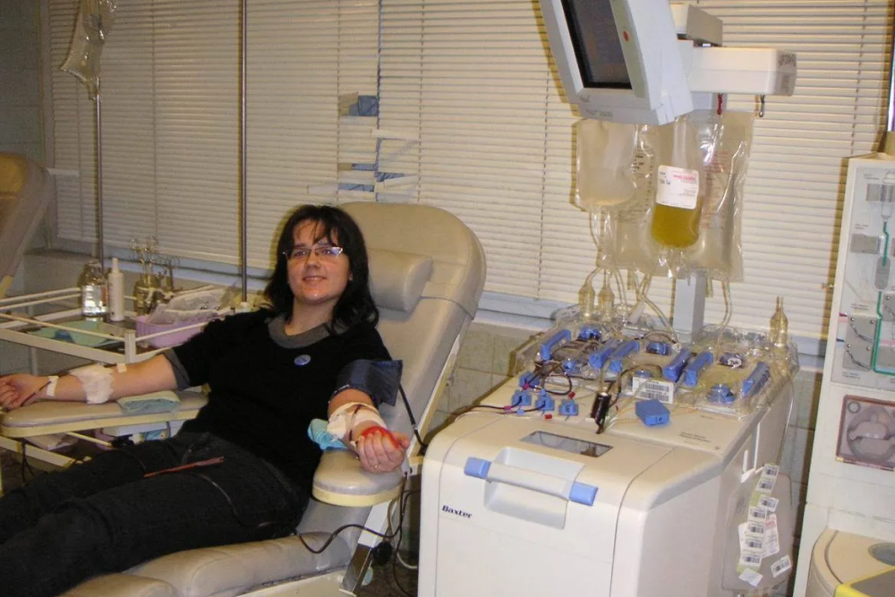 Это мое первое донорство тромбоцитов в РДКБ в ноябре 2006 года. Тогда мне было 19 лет