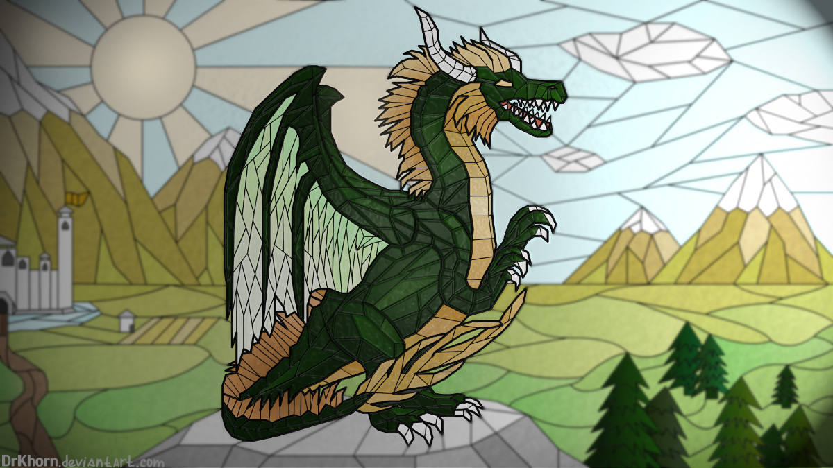 Зеленый дракон — монстр максимального седьмого уровня из лесного замка Оплот. Источник: DrKhorn / Devianart