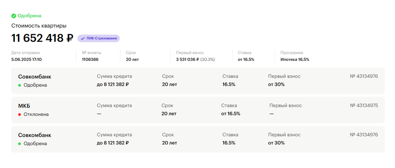 Здесь указана ставка 16,5%, но за обязательное страхование я плачу еще 1,5% от остатка долга. Поэтому считаю, что ипотека у меня под 18%