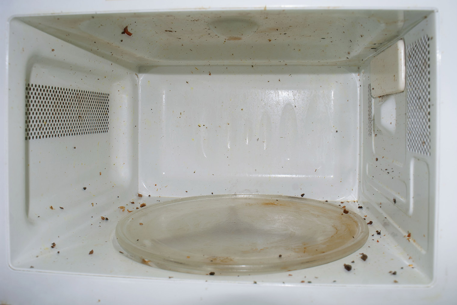 Задуматься об очистке нужно, даже если печь в таком состоянии — крупные куски еды могут загореться или забить вентиляционное отверстие. Фотография: Petcharee / Shutterstock / FOTODOM