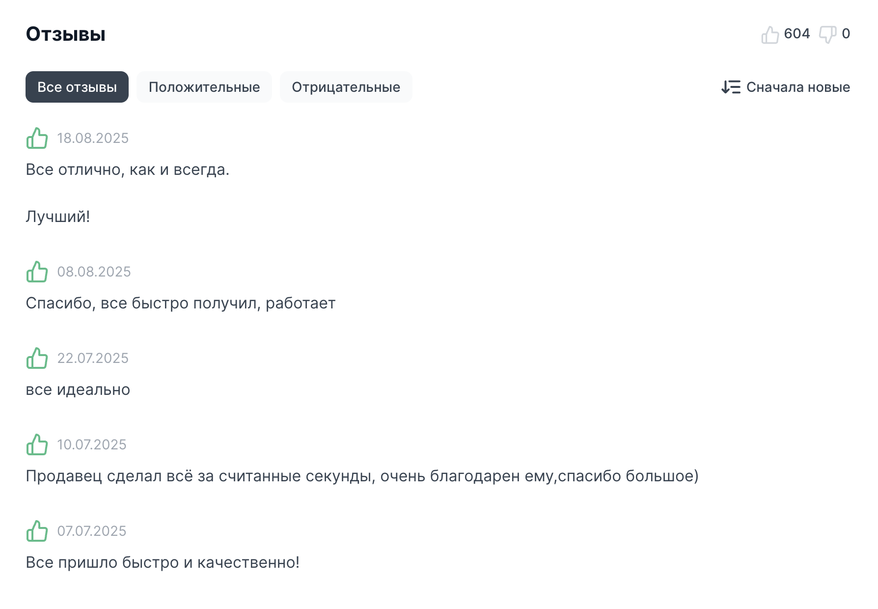 Раздел отзывов помогает понять, как быстро товар попадает к покупателю