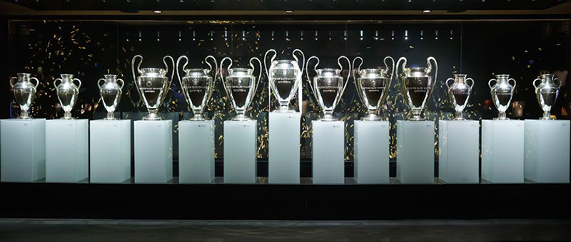 Коллекция кубков Лиги чемпионов мадридского «Реала». Источник: Real Madrid