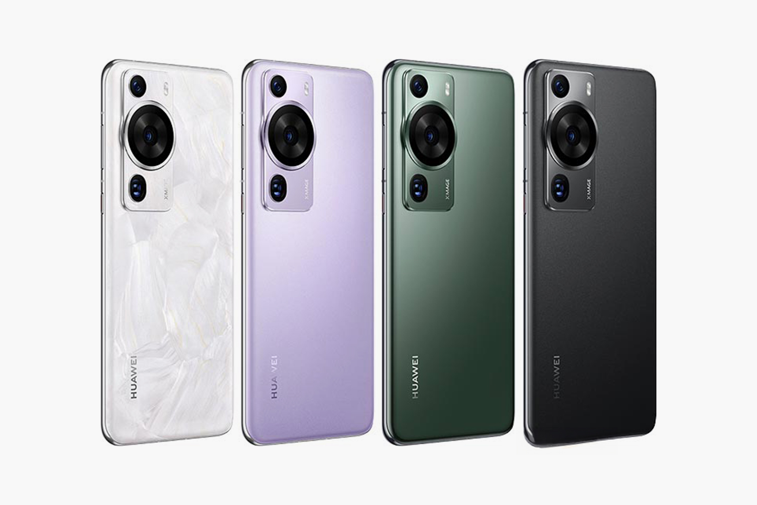 Huawei P60 Pro в разных цветах. Общие элементы в дизайне есть, но блок камер у новой модели крупнее и немного другой формы