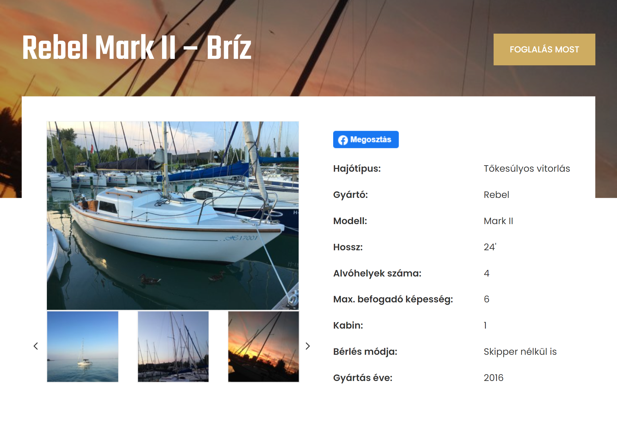 Сайт, на котором мы бронировали яхту, полностью на венгерском языке, но с «Гугл-переводчиком» все становится понятно