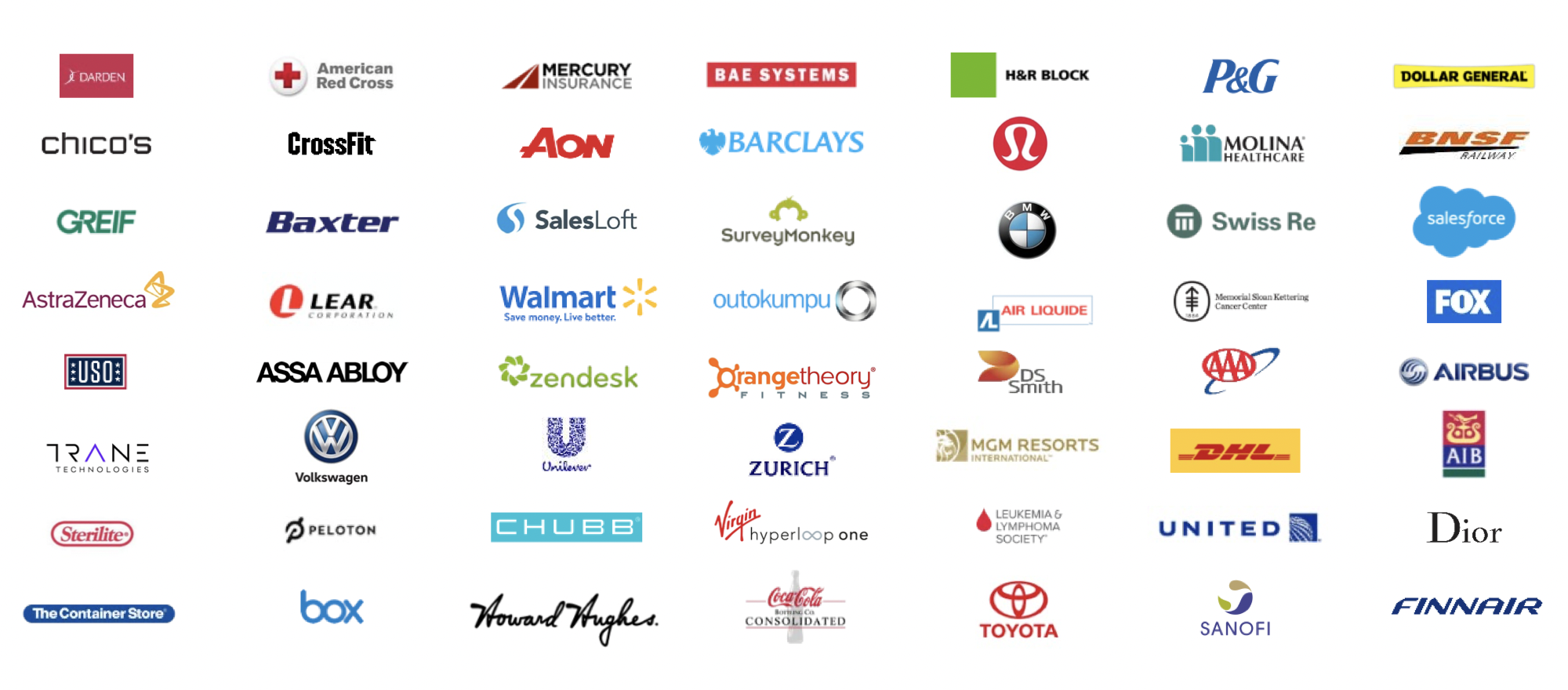Логотипы клиентов компании. Источник: презентация компании, слайд 7