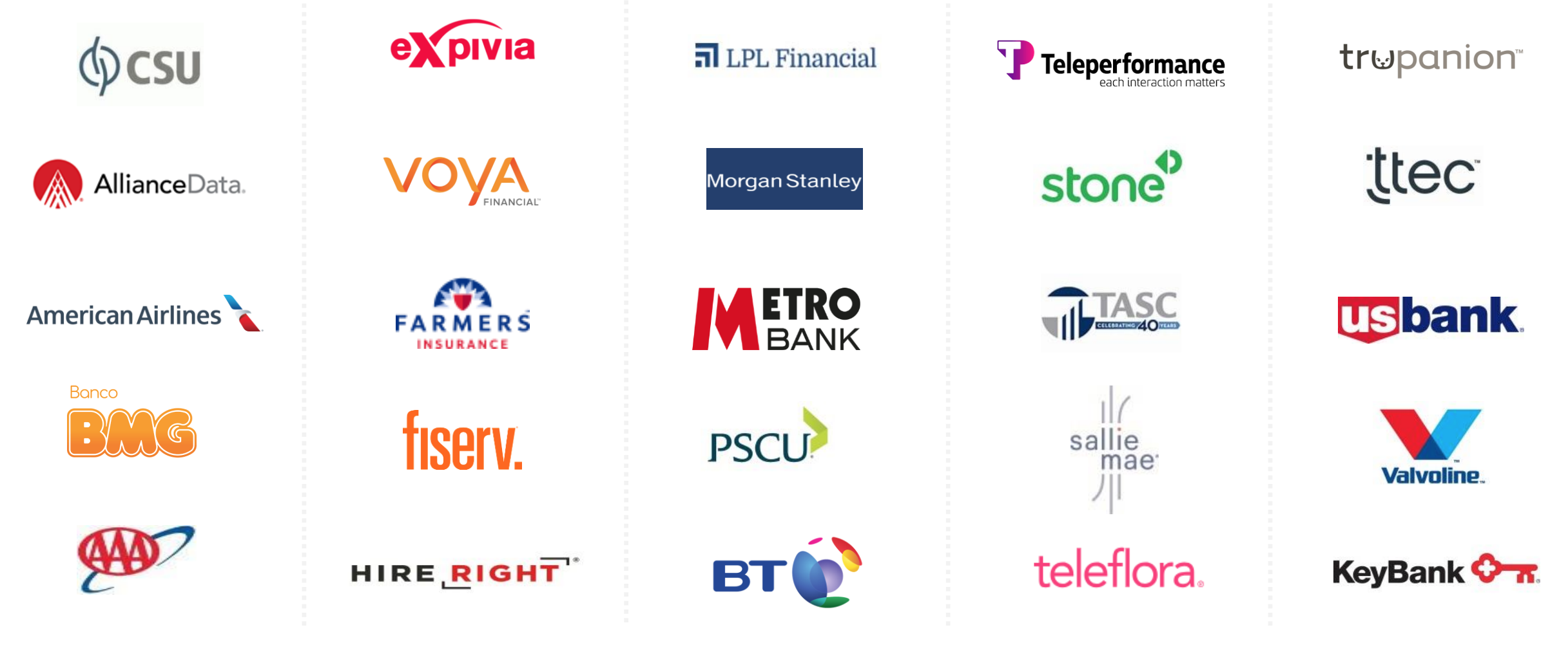 Логотипы клиентов компании в сегменте общения с клиентами. Источник: презентация NICE, слайд 19