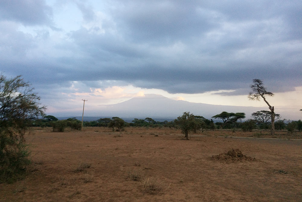 Мы увидели гору Килиманджаро такой. Вершина открылась только в последний день