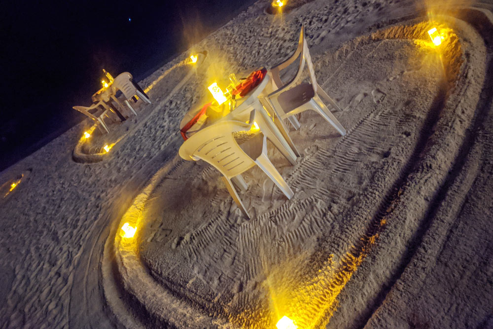 Романтический вечер на пляже у отеля Arena