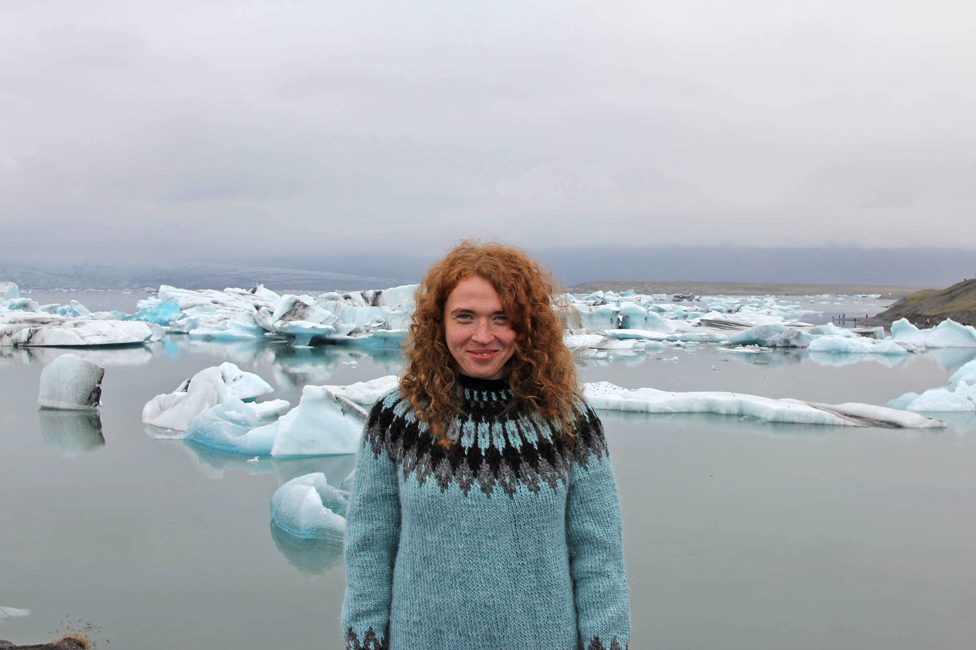 Я, ледниковая долина и традиционный исландский свитер