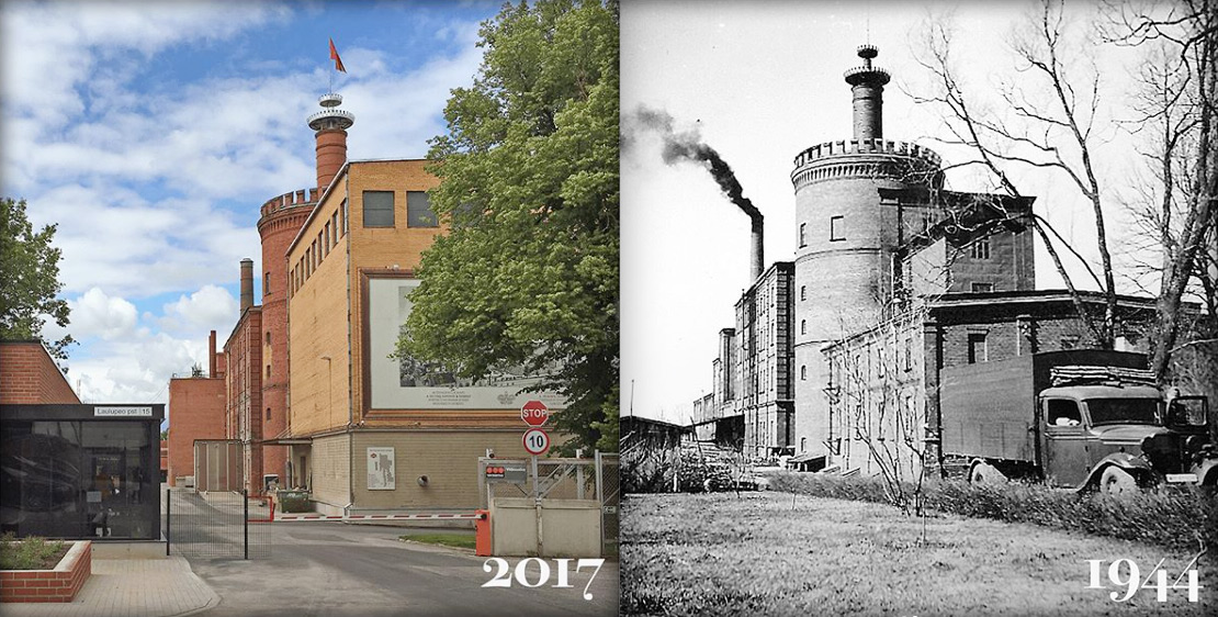 Тартуский пивоваренный завод — сейчас и тогда. Источник фото: официальный инстаграм-аккаунт пивоварни A Le Coq