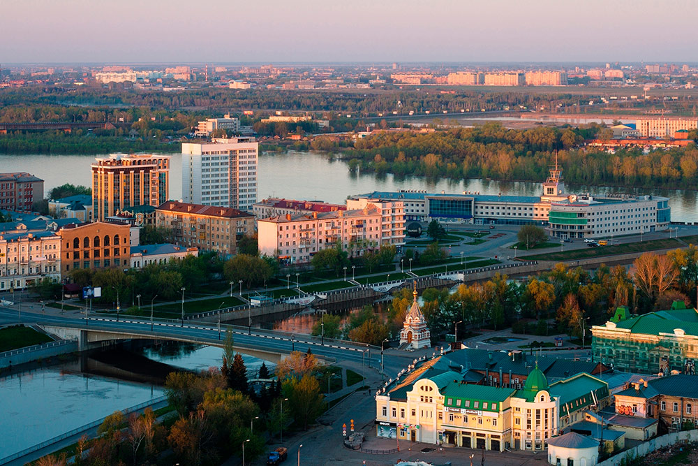 Утренний Омск. Панорама с воздуха. Фото: Shutterstock