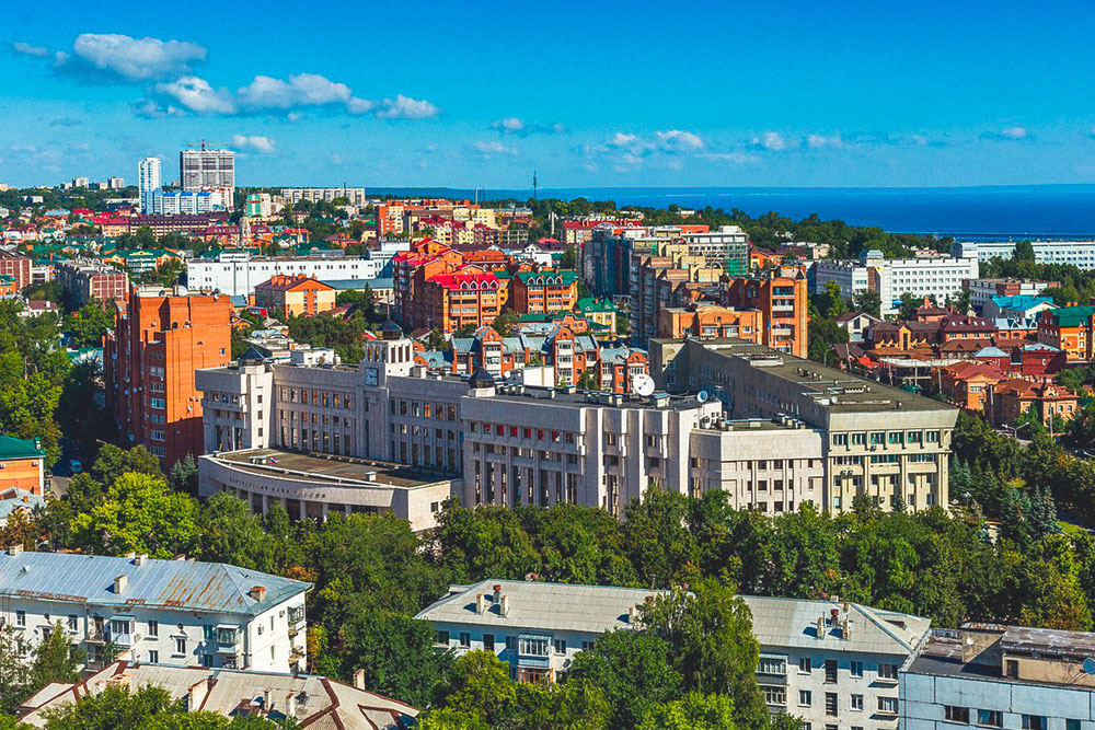 Вид с гостиницы «Венец» — самого высокого здания в Ульяновске