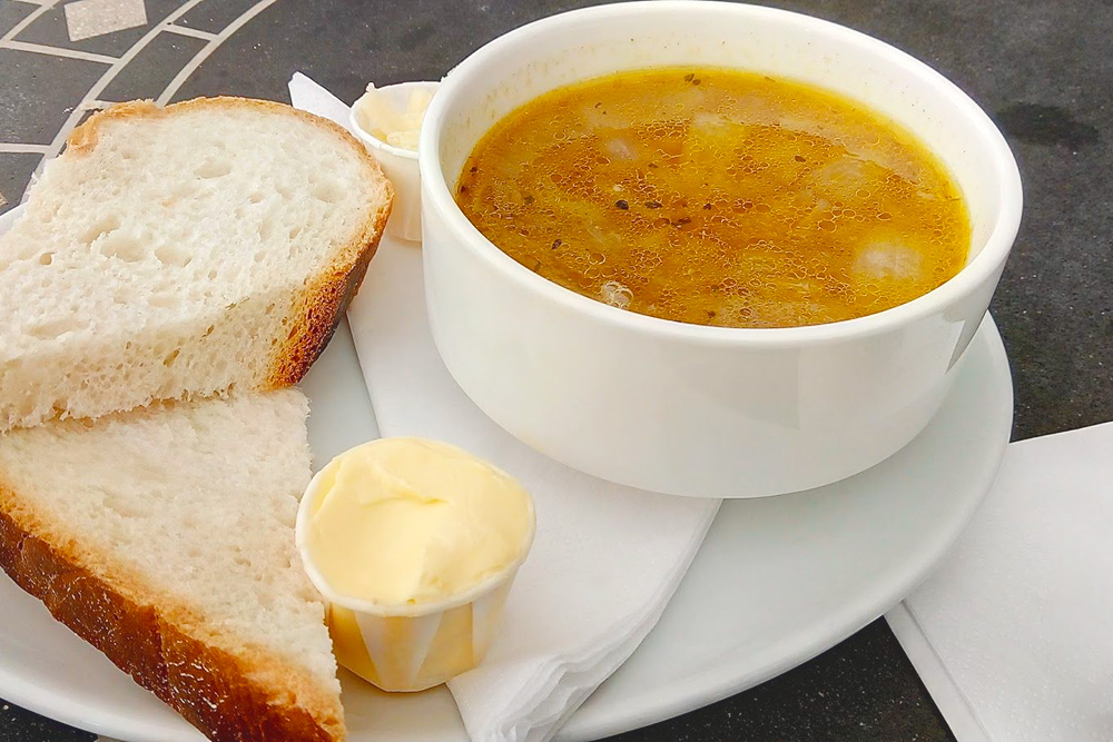 Луковый суп из кафе в Байбери за 5 £