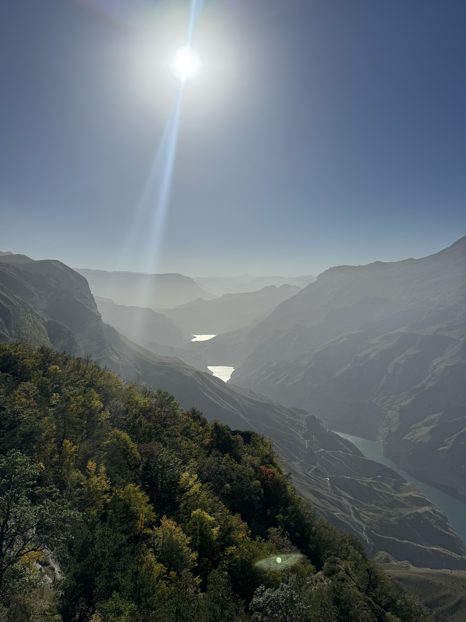 Высшая точка Сулакского каньона (на Бархане была песчаная буря, окрестности тоже были в песочной дымке)