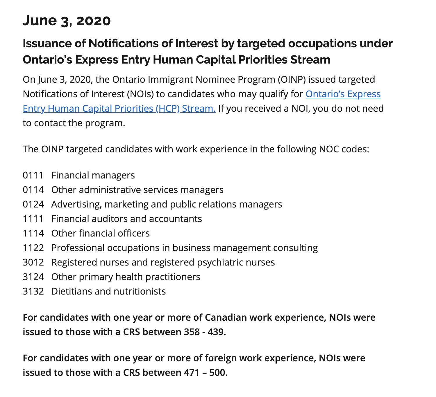 В июне 2020 года Онтарио тоже были нужны специалисты по связям с общественностью, а также маркетологи, нутрициологи и медсестры