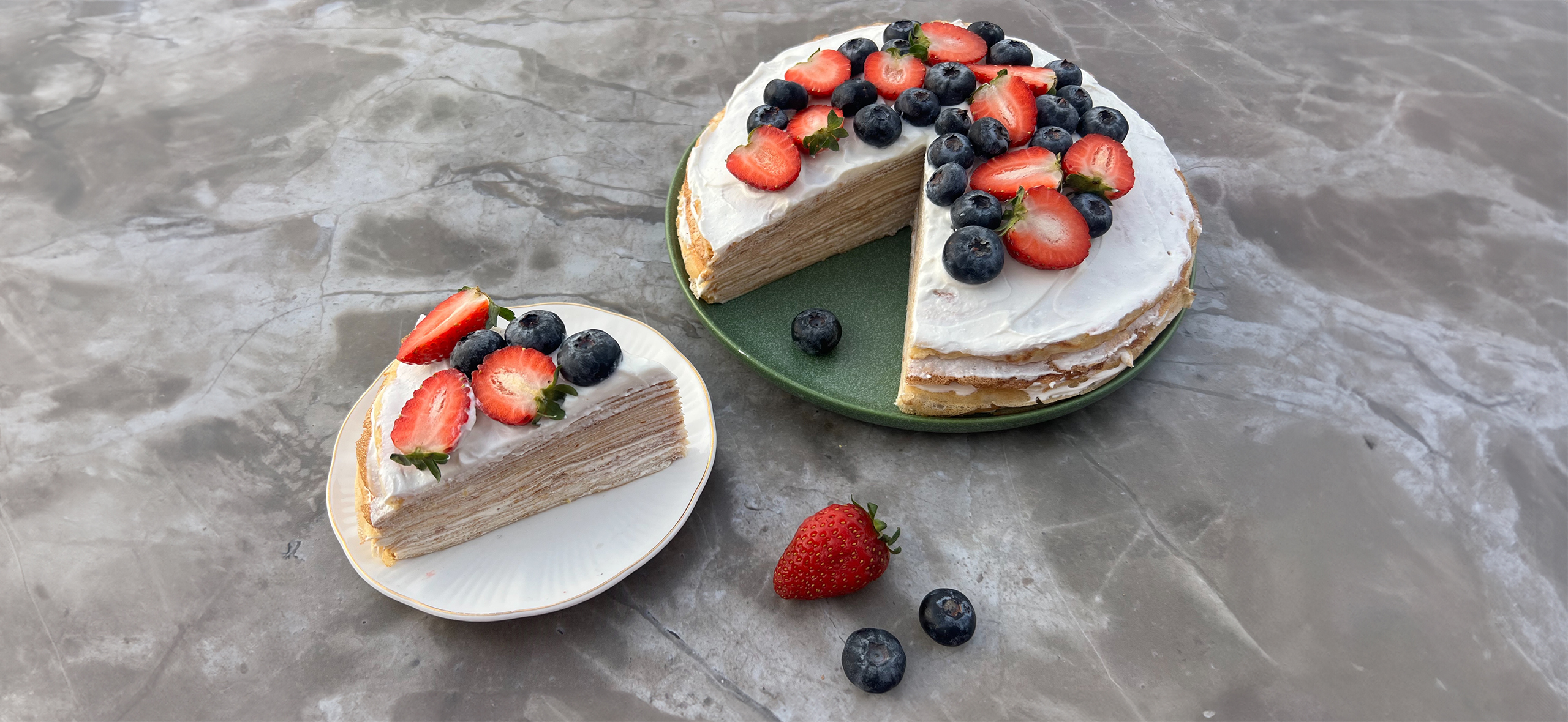 Рецепт простого блинного торта с творожным кремом