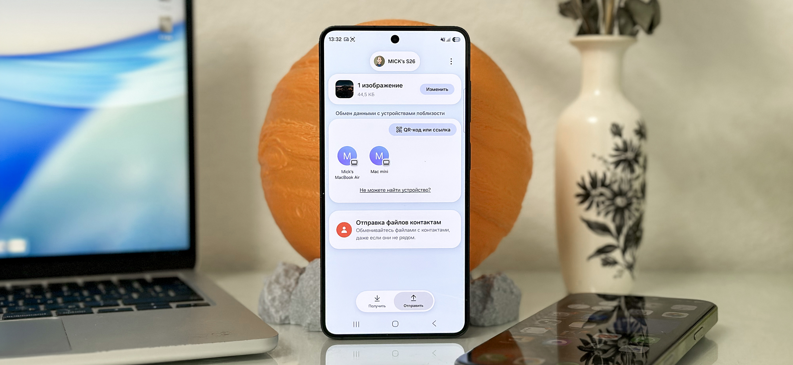 Обмен файлами между Samsung и iPhone по AirDrop работает. Делюсь опытом
