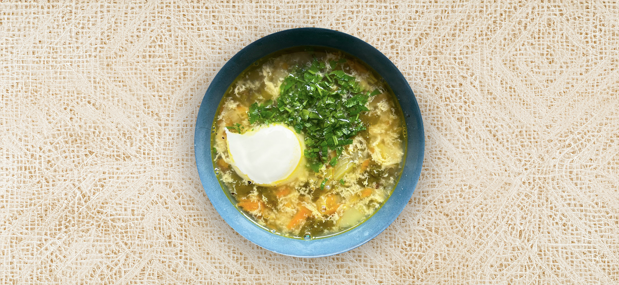 Рецепт легкого щавелевого супа с яйцом