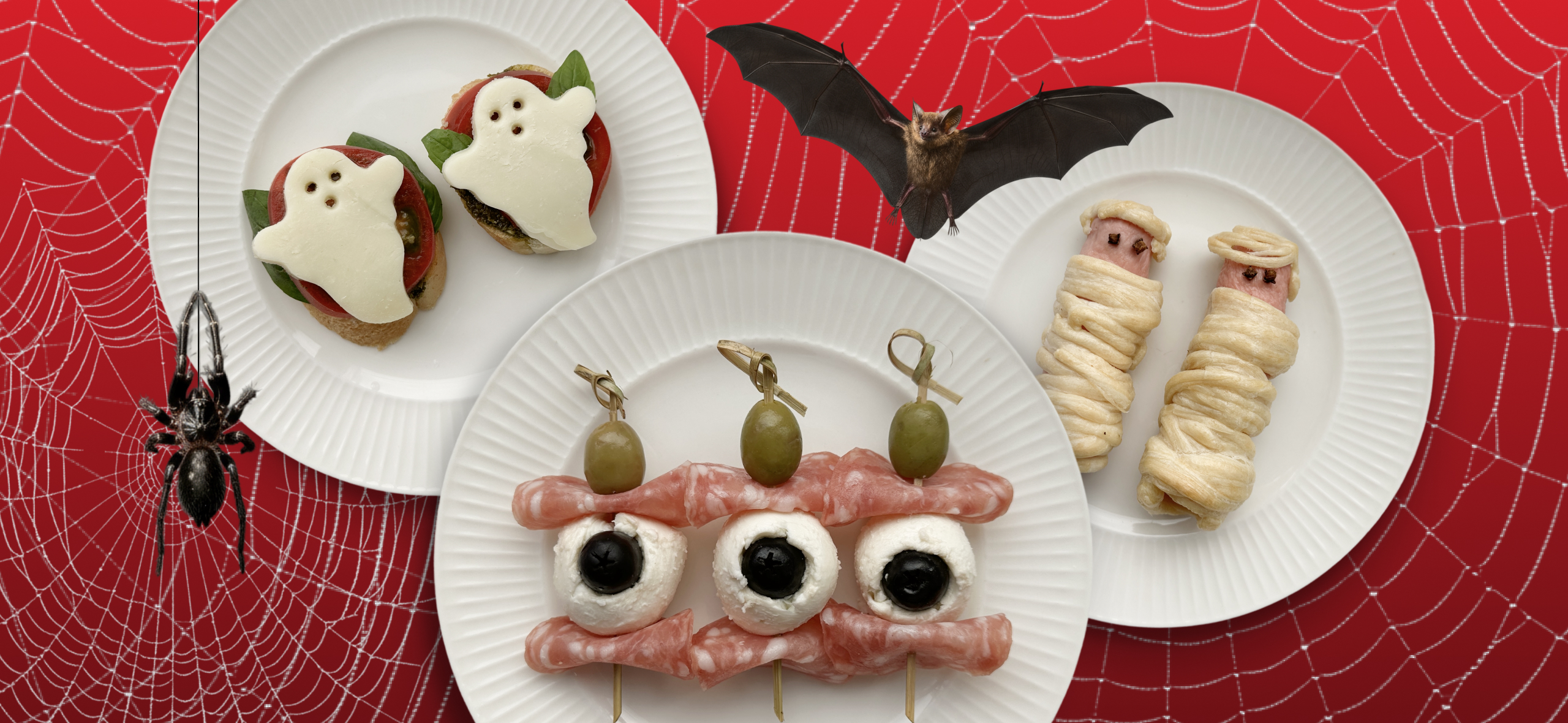 10 рецептов до жути милых закусок на Хеллоуин: бутер­гробики, хот-доги с пальцами и головы из перцев