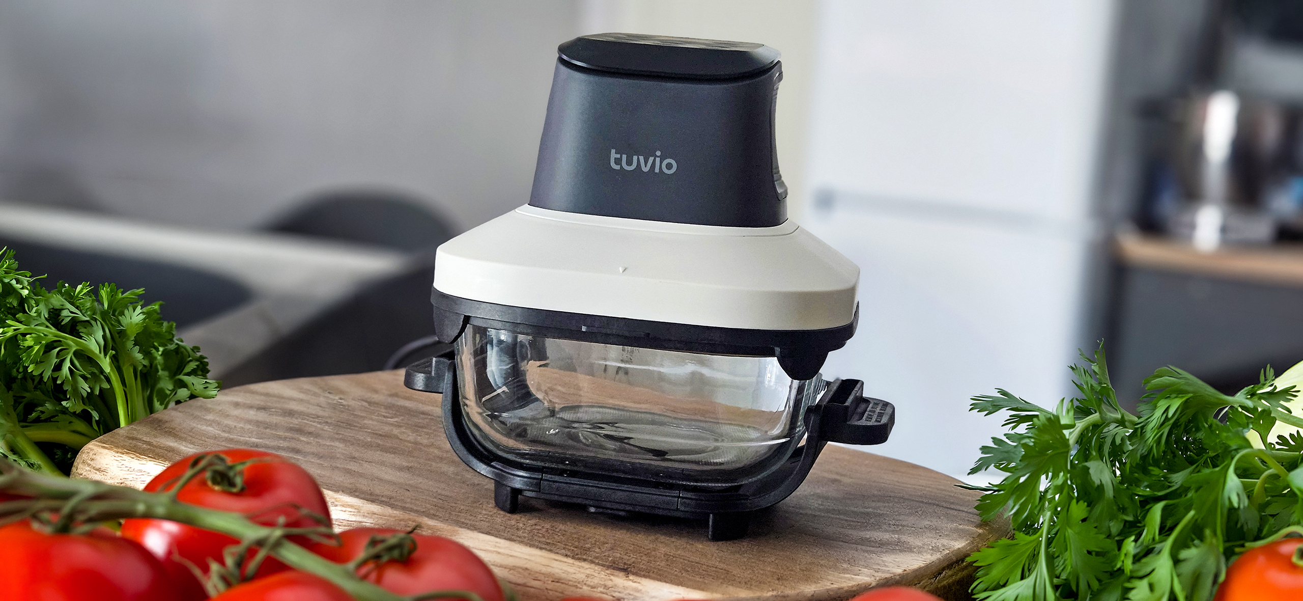 ТехноНаходка # 11: аэрогриль-ланчбокс Tuvio с двумя стек­лянными чашами