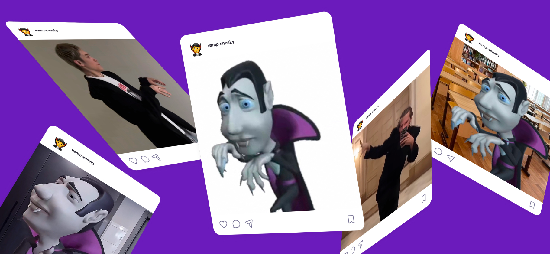 «Аккуратно идет пакостить»: как гифка с крадущимся вампиром стала мемом