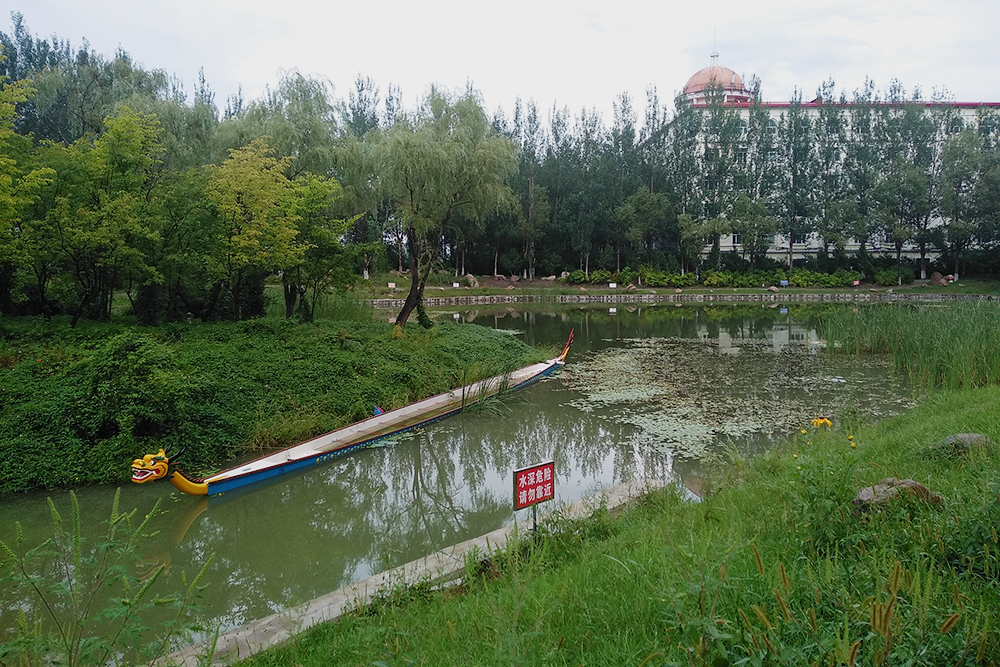 Рядом с общежитием есть озеро и парк, где можно гулять