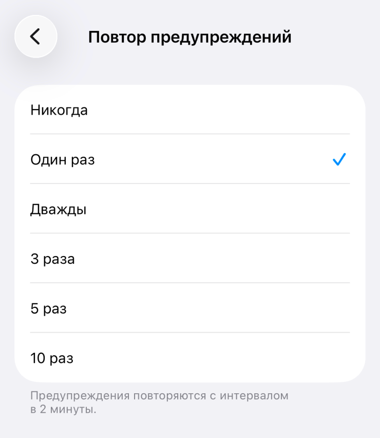 Повторное уведомление об смс включено в iOS по умолчанию