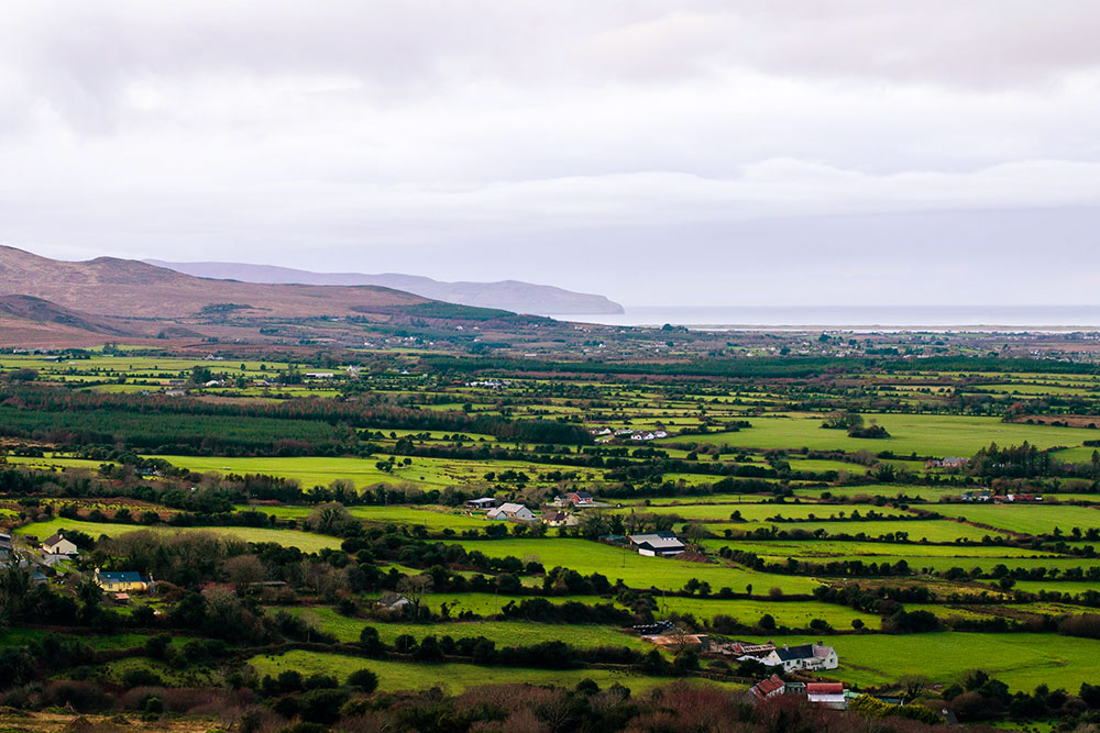 Полуостров Дингл, графство Керри. Практически в любой точке Ирландии вы обязательно увидите поля насыщенного изумрудного цвета