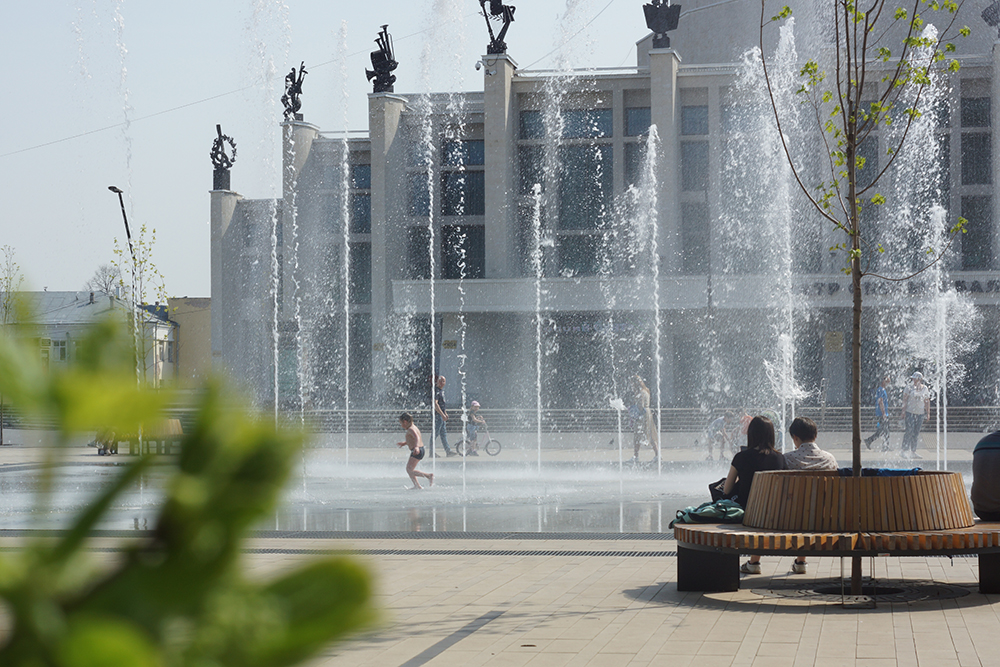 Сухой фонтан на Центральной площади