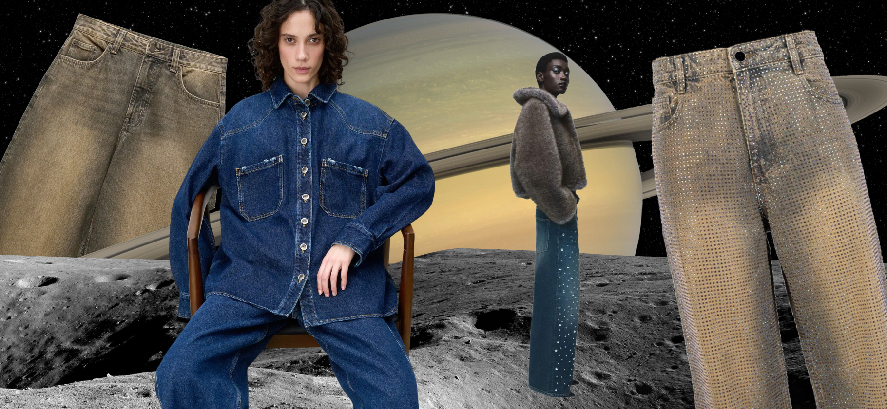 Простые силуэты, базовые цвета и немного блеска. Такими будут главные джинсы 2026 года