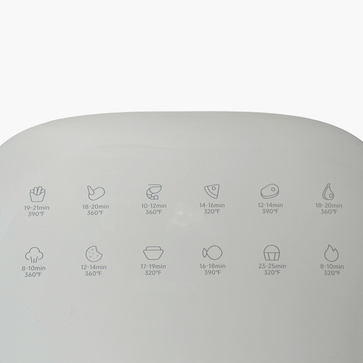 Не&nbsp;все иконки на&nbsp;панели Air Fryer Essential понятны. Например, вторая слева в&nbsp;верхнем ряду, а&nbsp;еще третья и&nbsp;пятая в&nbsp;нижнем. Что означает огонек&nbsp;— тоже неясно. В&nbsp;инструкции расшифровки иконок нет