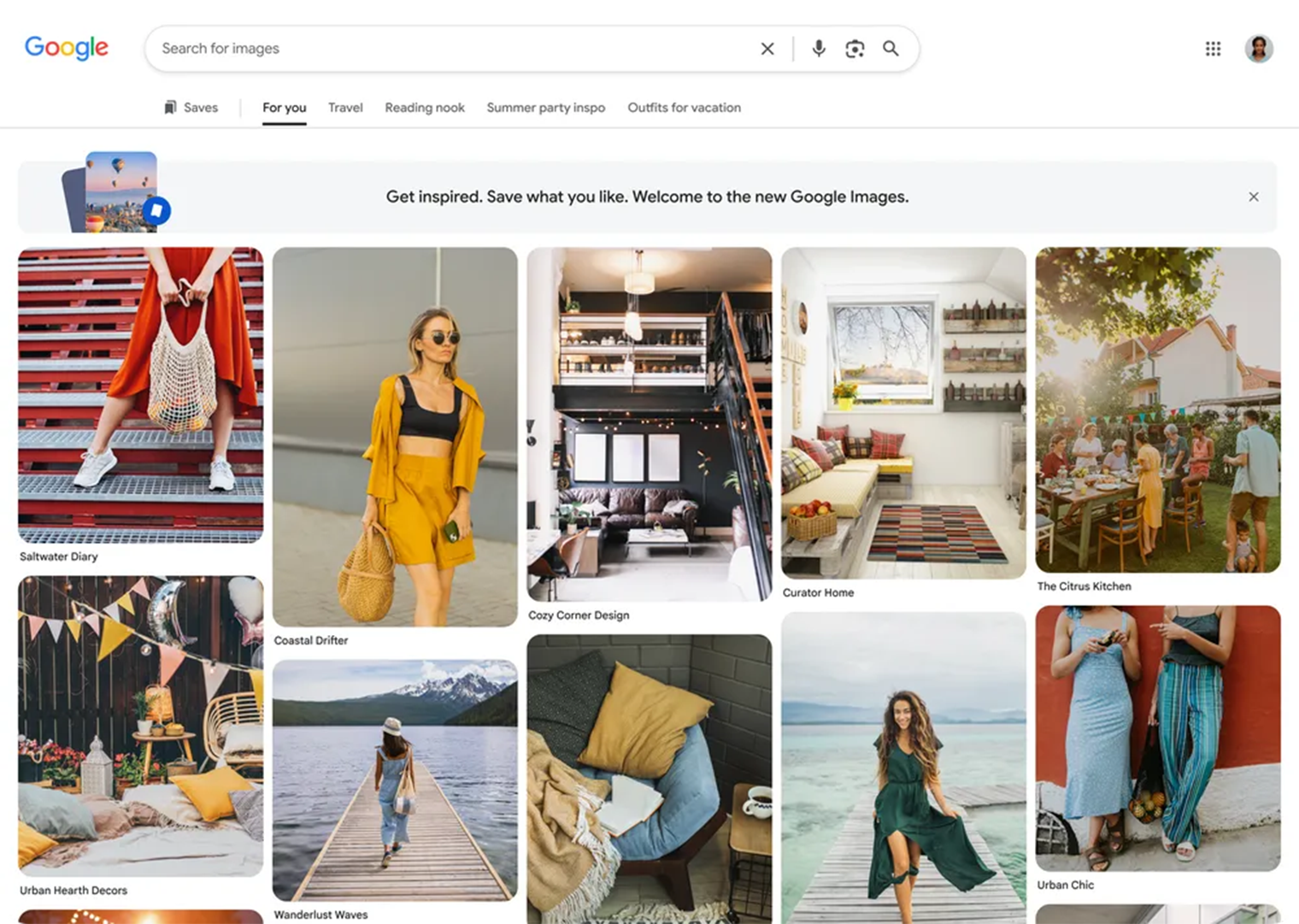 Новый дизайн «Google Картинок» напоминает «Пинтерест». © Google