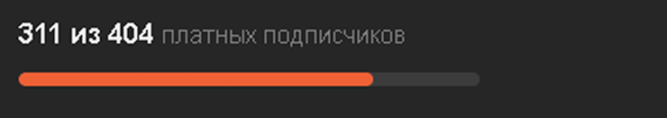 На Boosty можно выводить цели, одной из которых является такой счетчик