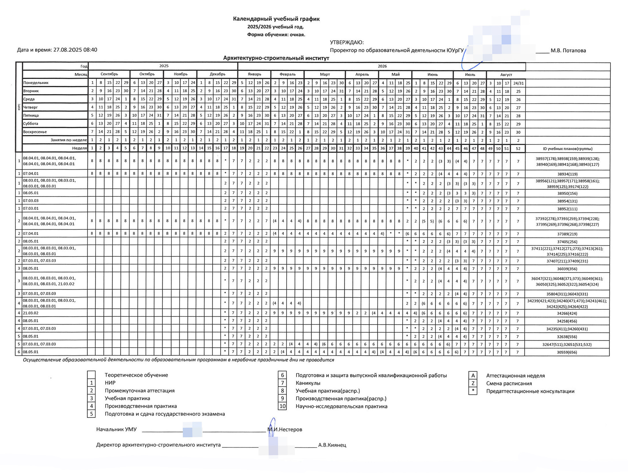 Студенты кафедры строительства ЮУрГУ уйдут отдыхать с третьей недели июля, но не все: так, некоторые группы первокурсников до третьей недели июля будут проходить учебную практику, а части второкурсников в это же время предстоит производственная практика. Источник: susu.ru