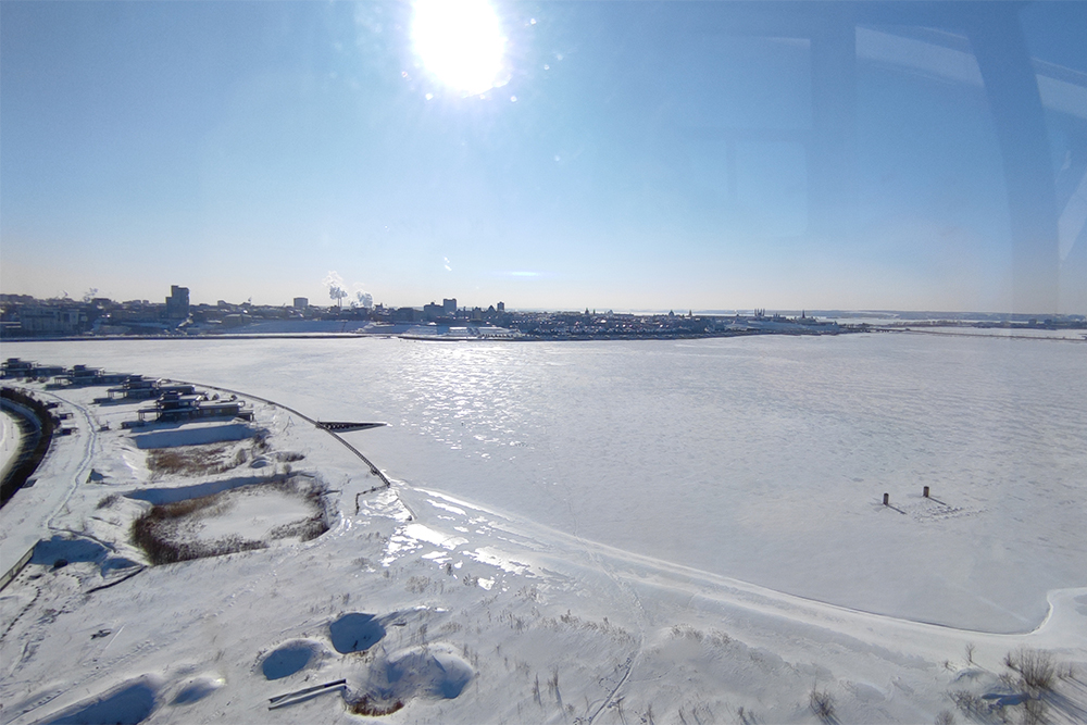 Река Казанка зимой замерзает, как и Волга