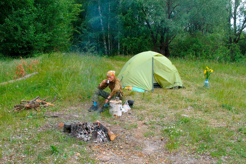 В нашей палатке было комфортно и в жару, и в пасмурную погоду