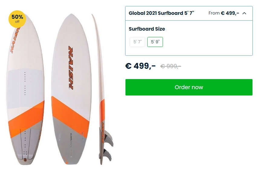 Серфборд Naish Global Surfboard 5' 7''