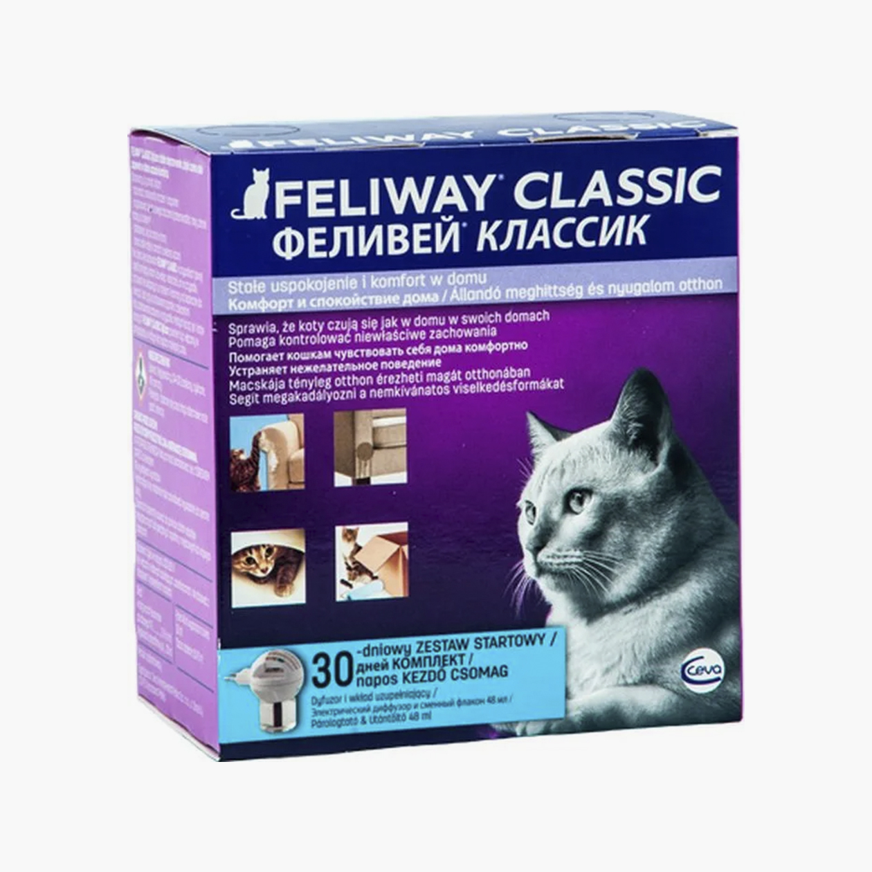 Диффузор Feliway с кошачьими феромонами. Цена: 3758 ₽