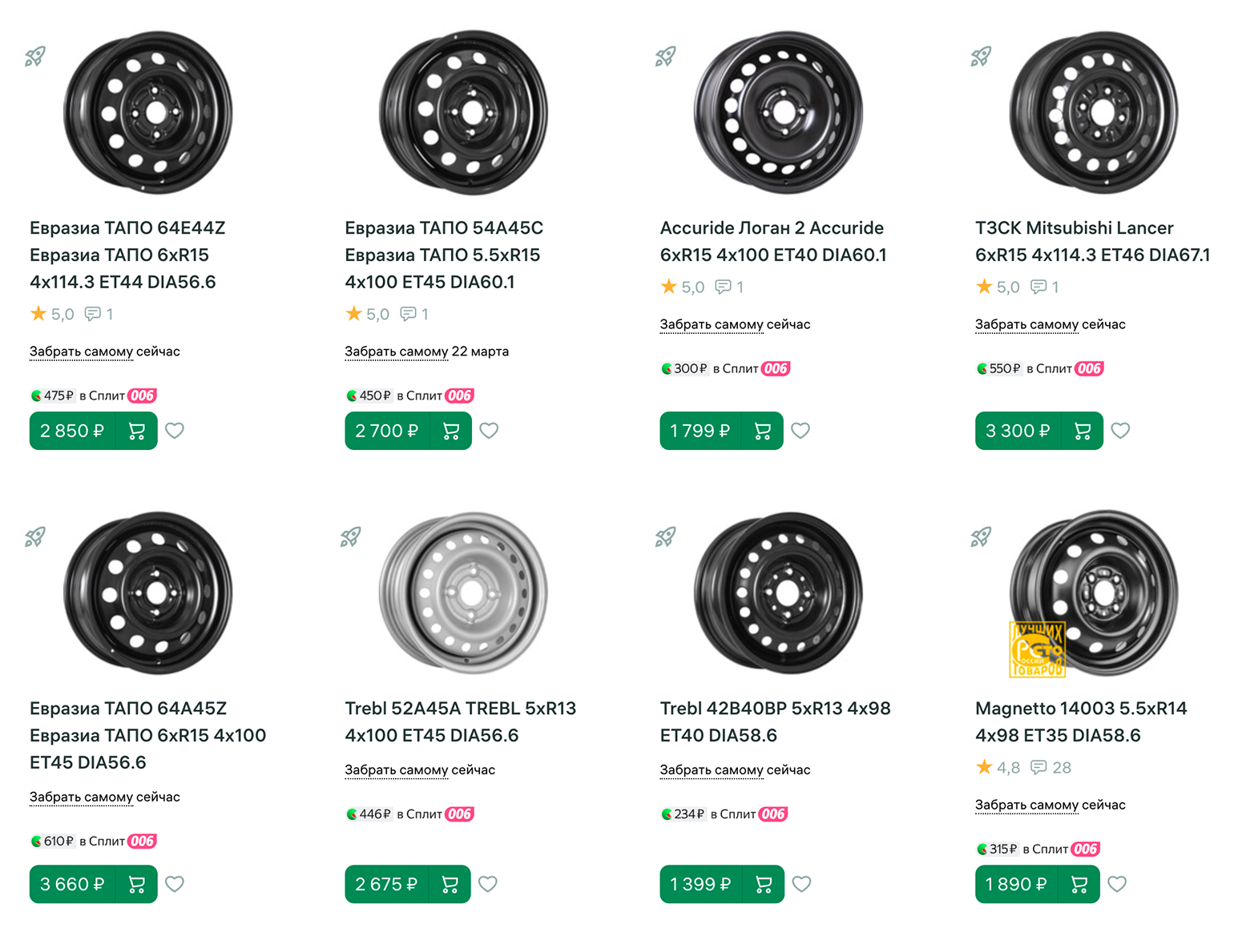Стоимость штампованных дисков — 2 000—3 500 ₽. © kolesa-darom.ru
