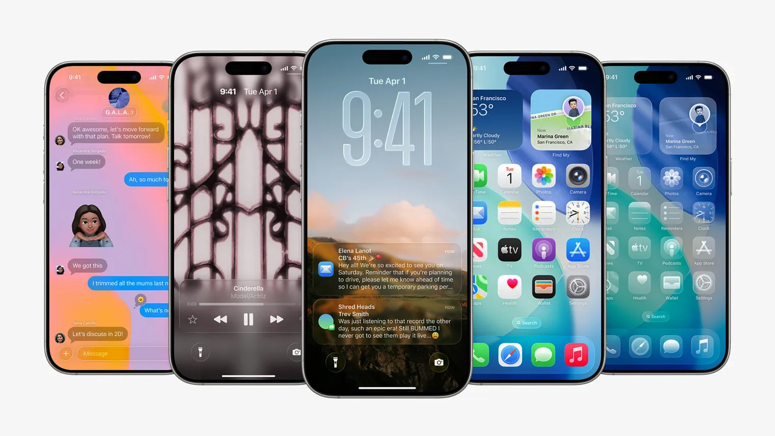 Превью iOS 26 на странице Apple. © Apple