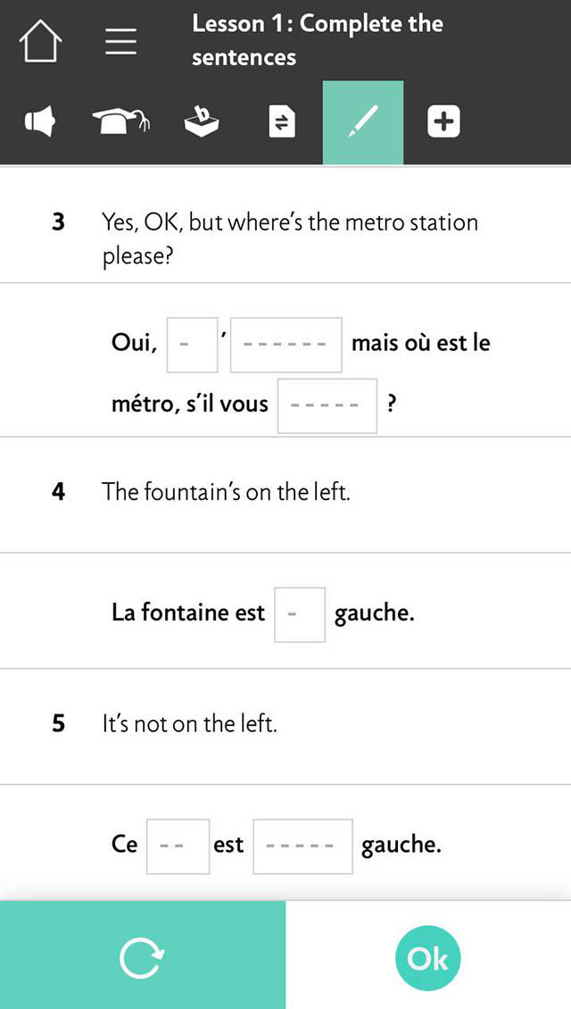 Единственный минус этого приложения в том, что объяснение грамматики и перевод французских слов даны на английском