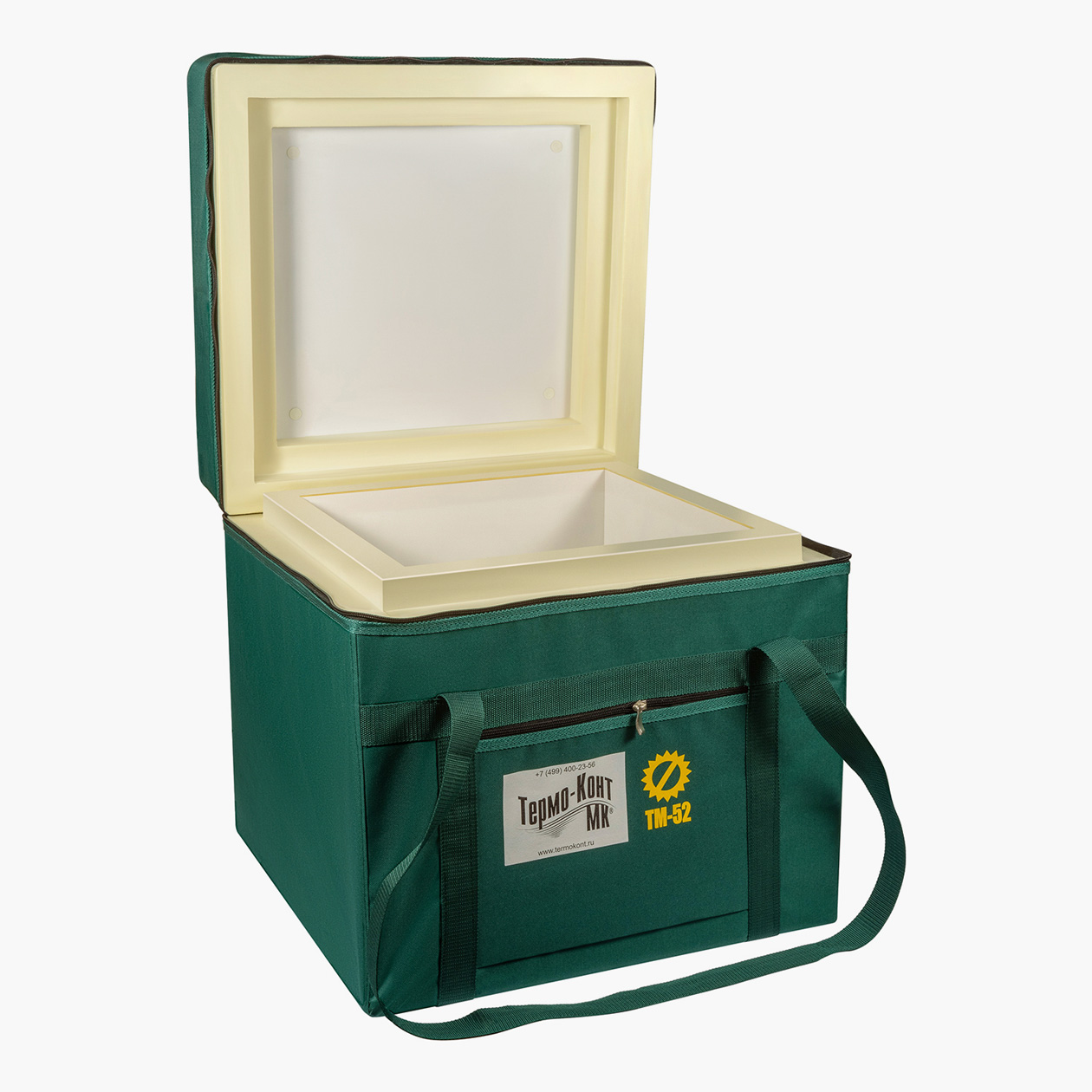 Термоконтейнер выглядит как коробка с плотными стенками. Зачастую он помещен в чехол из ткани, чтобы было удобнее переносить. Источник: medtechmarket.ru