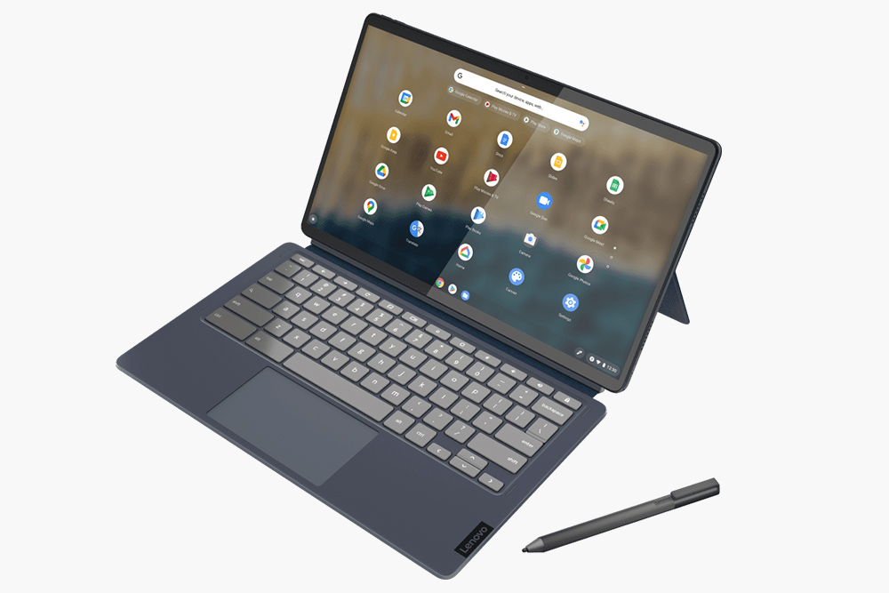 Внешний вид хромбука IdeaPad Duet 5 Chromebook — доступен в темно-сером и темно-синем цветах. Источник: «Леново»
