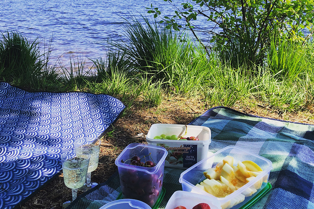 На озере Delsjön приятно устраивать пикники
